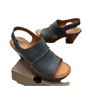Born Women's Blue Leather Mules